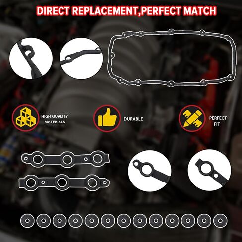 Upgrade ACM Valve Cover Gasket Set Compatible with BMW Vehicle 2002-2006 325Ci 325i 325 xi 330Ci 330i 525i 530i X3 X5 Z4 2.5L 3.0L, Replace#11121437395, 11121726537, 11129070532 - Leak-Proof in Saudi Arabia