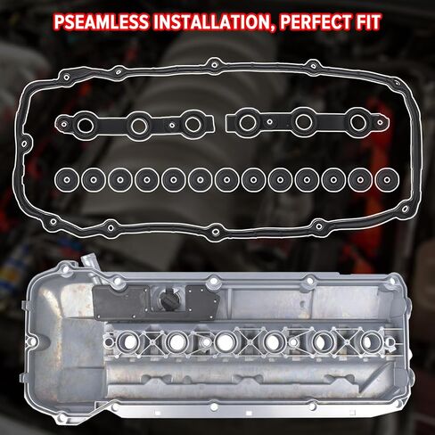 Upgrade ACM Valve Cover Gasket Set Compatible with BMW Vehicle 2002-2006 325Ci 325i 325 xi 330Ci 330i 525i 530i X3 X5 Z4 2.5L 3.0L, Replace#11121437395, 11121726537, 11129070532 - Leak-Proof in Saudi Arabia