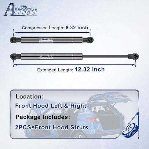 6481 دعامات غطاء المحرك الأمامي لرفع الصدمات يدعم نوابض الغاز المتوافقة مع 2004-2010 BMW E60 E61 5Series 525i 525xi 528i 528xi 530i 530xi 535i 535xi 545i 550i M5، حزمة من قطعتين تحل محل SG402057 in Saudi Arabia