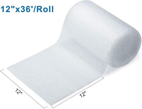 Dasen Bubble Cushioning Wrap Rolls for Packing Moving, 12 Inch x 72 Feet Total Perforated Every 12" Easy Tear Durable Air Bubble Roll for Shipping Packaging Materials Supplies (White) in Saudi Arabia