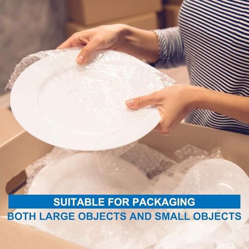 Dasen Bubble Cushioning Wrap Rolls for Packing Moving, 12 Inch x 72 Feet Total Perforated Every 12" Easy Tear Durable Air Bubble Roll for Shipping Packaging Materials Supplies (White) in Saudi Arabia