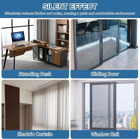 شحم منزلق للأدراج 3.38 أونصة، مادة تشحيم متعددة الأغراض لشرائح الخزانة، ومفصلات الأبواب، والمحامل، والتروس، وأبواب المرآب ومسارات النوافذ، مع قطعة قماش للتنظيف، وأداة تطبيق مدببة وفرشاة in Kuwait