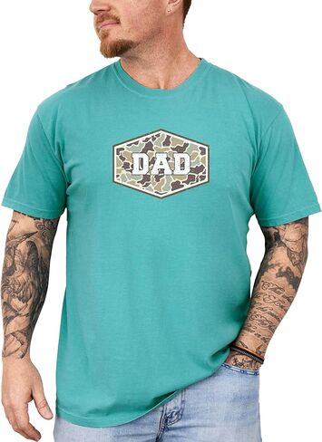Dad Camo Shirt for Men Grandpa Graphic Tee Papa Unisex Military Camouflage Print T-Shirt - Each Saying Sold Separately in Saudi Arabia