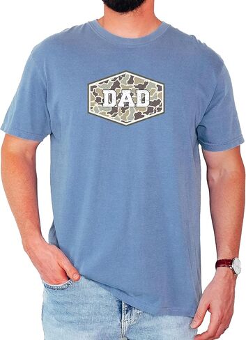 Dad Camo Shirt for Men Grandpa Graphic Tee Papa Unisex Military Camouflage Print T-Shirt - Each Saying Sold Separately in Saudi Arabia