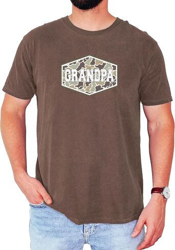 Dad Camo Shirt for Men Grandpa Graphic Tee Papa Unisex Military Camouflage Print T-Shirt - Each Saying Sold Separately in Saudi Arabia