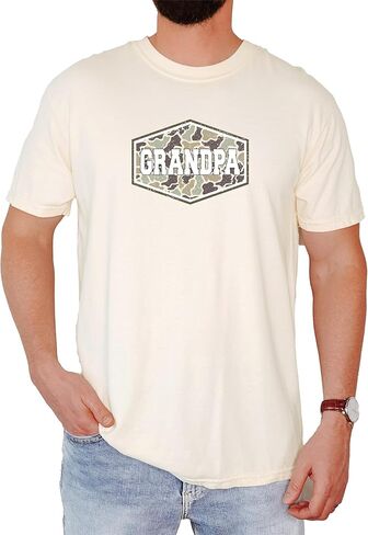 Dad Camo Shirt for Men Grandpa Graphic Tee Papa Unisex Military Camouflage Print T-Shirt - Each Saying Sold Separately in Saudi Arabia
