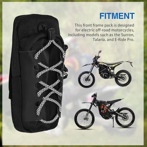 Frame Battery Bag for E Dirt Bike, Front Battery Frame Bag, Compatible with Light Bee Segway S/X X260/X160 eRide Pro SS Black Motorcycle Accessory (Black) in Kuwait