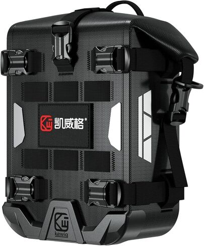 Kewig Full Waterproof Motorcycle Bag for Front Bumper Side Frame Crash Bar, 5.5L TPU Motorcycle Riding Tools Accessories Luggage Bag with Rigid Support & Quick Release Shoulder Strap, Black, 1PC in Saudi Arabia