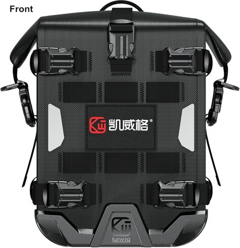 Kewig Full Waterproof Motorcycle Bag for Front Bumper Side Frame Crash Bar, 5.5L TPU Motorcycle Riding Tools Accessories Luggage Bag with Rigid Support & Quick Release Shoulder Strap, Black, 1PC in Saudi Arabia