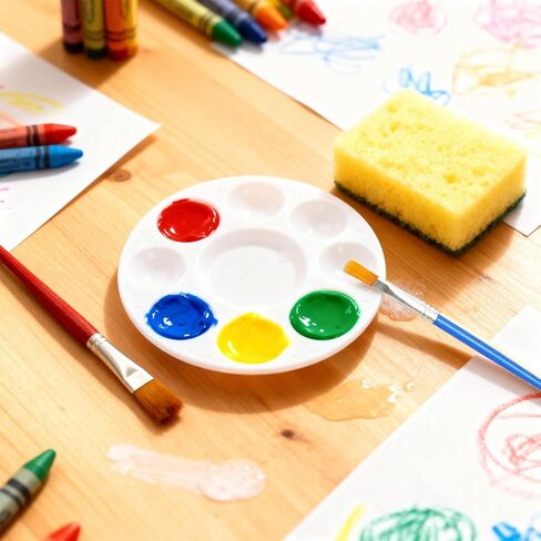 150 Pcs Paint Brushes Palettes Set 100 Pcs Nylon Painting Brush 50 Pcs Paint Tray Palettes for Acrylic Oil Watercolor Art Party, Gouache Tempera and Body Painting, Painting Brushes in Saudi Arabia