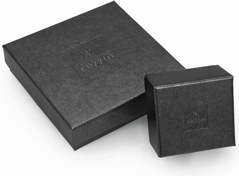 kuzzoi Men Bracelet leather braided black trend with clasp made of 925 sterling silver, length 7.48 inch - 9.05 inch, width 0.51 inch, 0.99 oz in Saudi Arabia