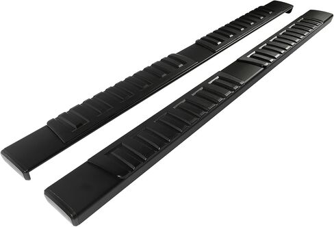 لوحات تشغيل مقاس 6.4 بوصة متوافقة مع 2009-2014 لسيارة Ford for F150 Super Crew Cab (4 أبواب بالحجم الكامل)، وقضبان خطوات جانبية مثبتة بمسامير، ومغطاة بالمسحوق وشريط Nerf عالي اللمعان (أسود) in Kuwait