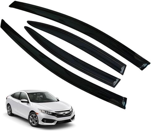 Window Visors Rain Guards for Honda Civic 2016 2017 2018 2019 2020 2021 Accessories, Wind Deflectors Vent Shades for Honda Civic in Saudi Arabia