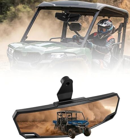 مرآة الرؤية الخلفية UTV تناسب CFMOTO UFORCE U10 U10 XL Pro 2025–2026 & ZForce 950 Sport & Trail 2023-2026، مرآة مركزية مقاومة للكسر مع مشبك وحامل مسمار، مرآة رؤية واسعة قابلة للتعديل in Kuwait