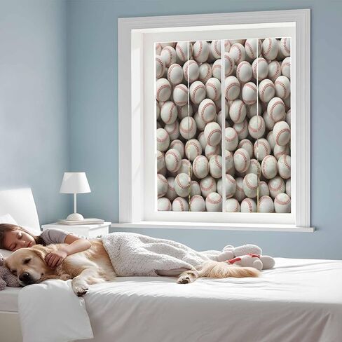 فيلم نافذة الخصوصية متجمد، فيلم نافذة غير لاصق ثابت للبيسبول، أغطية نوافذ غير شفافة رياضية باللون الأبيض والأحمر للنوافذ الصغيرة، المنزل، 17.7 × 39.3 بوصة in Kuwait