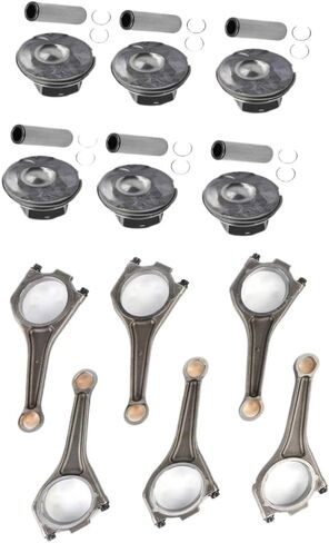 6 قطعة قضيب توصيل المحرك وحلقات مكبس المحرك لقطع غيار السيارات 3.0L AJ126 V6 306PS LR062617 in Kuwait