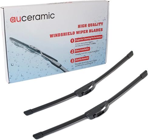 AUCERAMIC 20"+18" Windshield Wiper Blades Fit 1990-2001 for Toyota RAV4 Corolla Celica 1998-2000 for Honda Civic 2000-2007 for Ford Escape Hyundai Elantra in Saudi Arabia