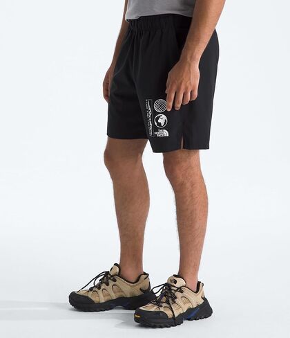 The North Face Men's 24/7 7" Graphic Short - Moisture Wicking, Elastic Waistband with Adjustable Drawcord, Hand Pockets in Saudi Arabia