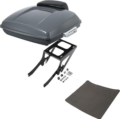 TCMT King Motorcycle Trunk Box Wrap-around Backrest Two-Up Mounting Rack Luggage Rack Fit For Harley 2018-2025 Heritage Classic 2018-2020 Deluxe FLDE 2024 Hydra-Glide Revival FLI Pack in Saudi Arabia