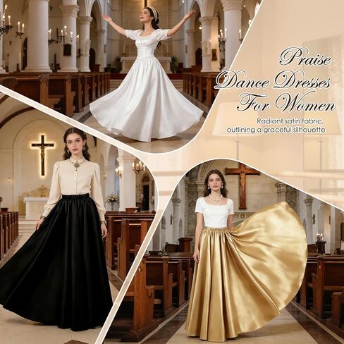 4PCS Satin Maxi Skirt for Women Circle Dance Skirts Ankle Length Long Skirt Women for Flamenco Belly Dance Party in Saudi Arabia
