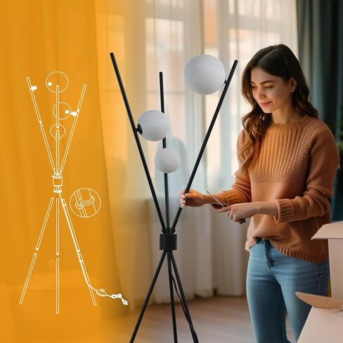 Floor Lamps for Living Room - Tall Floor Lamp 3D Printed Standing Lamp Modern Bedroom Floor Lamp Large Moon Floor Lamp with Remote Tripod Floor Lamp for Living Room,Bedroom,Office in Saudi Arabia