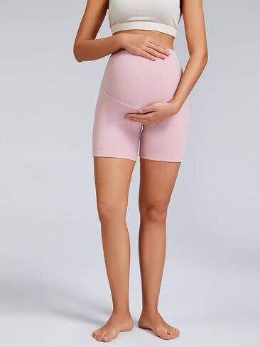Women's Maternity Shorts 5 Pack Over The Belly 5" Buttery Soft Pregnancy Yoga Shorts Workout Running Lounge Short in Saudi Arabia