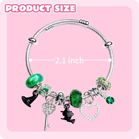 Witch Merch Bracelets Matching Bangles Adjustable Bangles Friendship Bracelets for Womenwith Sparkly Crown, Magic Wand, Witch Hat & Heart Charms, Matching Gifts for Fans & Friends in Saudi Arabia