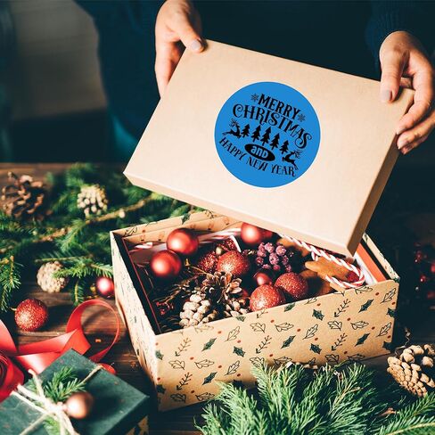 ملصقات حرارية مباشرة مقاس 3 بوصات، ملصقات حرارية ذاتية اللصق ذات رموز ملونة متعددة الأغراض للأعمال باللون الأزرق المستدير، 350 ملصقًا لكل لفة in Kuwait