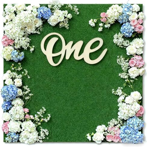 One Wooden Sign Cutout Letter for 1st Happy Birthday Party Decorations One Photo Prop Door Hanging Wall Decor Display Baby Chair Table Photo Booth Props in Kuwait
