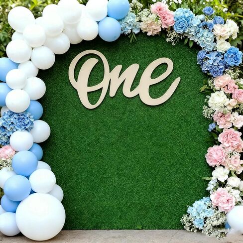 One Wooden Sign Cutout Letter for 1st Happy Birthday Party Decorations One Photo Prop Door Hanging Wall Decor Display Baby Chair Table Photo Booth Props in Kuwait