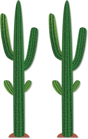 2 قطع 6ft كبيرة الصبار الورق المقوى انقطاع الصحراء الزينة الوقوف الدعائم الغربية الطرف الديكور خلفية لوحة الإعلانات ديكور الفصول الدراسية الصبار الدعامة القواطع المنزل سينكو دي مايو جدار ديكور in Kuwait