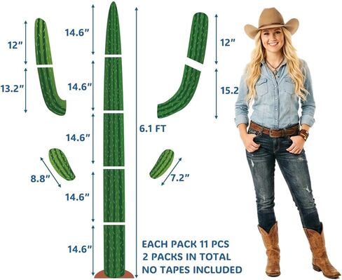 2 قطع 6ft كبيرة الصبار الورق المقوى انقطاع الصحراء الزينة الوقوف الدعائم الغربية الطرف الديكور خلفية لوحة الإعلانات ديكور الفصول الدراسية الصبار الدعامة القواطع المنزل سينكو دي مايو جدار ديكور in Kuwait