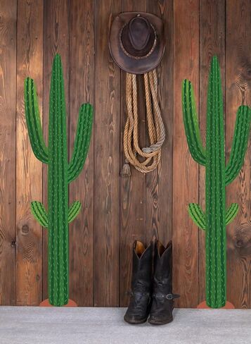 2 قطع 6ft كبيرة الصبار الورق المقوى انقطاع الصحراء الزينة الوقوف الدعائم الغربية الطرف الديكور خلفية لوحة الإعلانات ديكور الفصول الدراسية الصبار الدعامة القواطع المنزل سينكو دي مايو جدار ديكور in Kuwait