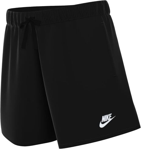 شورت Nike Women's Plus Club Fleece متوسط ​​الارتفاع 4 بوصات 3X أسود/أبيض in Saudi Arabia