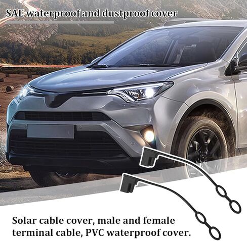 8PCS 2 Pin Car Plug Replacement Cap, SAE Connector Waterproof Dustproof Vehicle Cover, Automotive DC Power Cable Protection Lid Top Cap Accessories, Universal for SUV, Sedan, Truck in Saudi Arabia