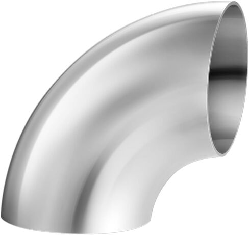 90 Degree Bend 4" OD Exhaust Pipe SS304 Stainless Steel Elbow Tube Car Customized Modified Exhaust System Tubing Stair Handrail 4PCS in Kuwait