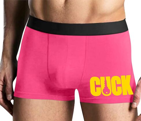 كلسون مطيع Cuck - مغلق الديك - الديوث - تصميم مفتاح - Sissy Hotwife الوردي رجل الملاكم موجز تصميم متعة الكبار in Kuwait