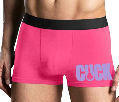 كلسون مطيع Cuck - مغلق الديك - الديوث - تصميم مفتاح - Sissy Hotwife الوردي رجل الملاكم موجز تصميم متعة الكبار in Kuwait
