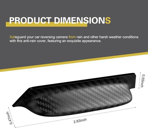 Car Rear View Camera Cover, Anti-rain Backup Camera Cover, 360 Degree Cars Rain Guard Rear View Cameras Sticker Strip, Universal for Car SUV Truck (Carbon Fiber) in Saudi Arabia