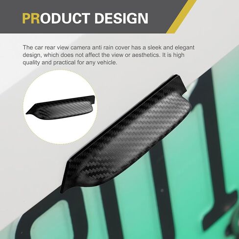 Car Rear View Camera Cover, Anti-rain Backup Camera Cover, 360 Degree Cars Rain Guard Rear View Cameras Sticker Strip, Universal for Car SUV Truck (Carbon Fiber) in Saudi Arabia