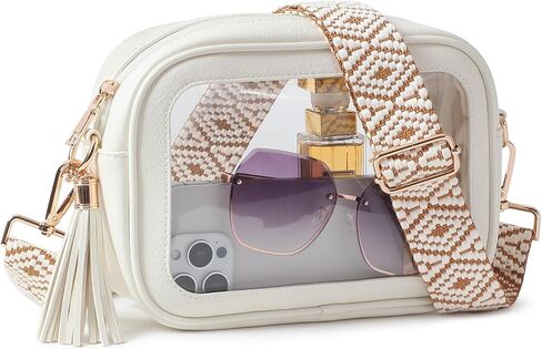 Clear Bag for Stadium Events, Clear Crossbody Purse for Women, Small Stadium Approved Bag for Concerts Games in Saudi Arabia