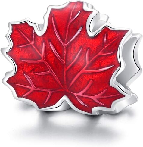 Bracelet Charm Bead Maple Leaf DIY Charm 925 Sterling Silver Fits Pandora Bracelet Necklace in Saudi Arabia