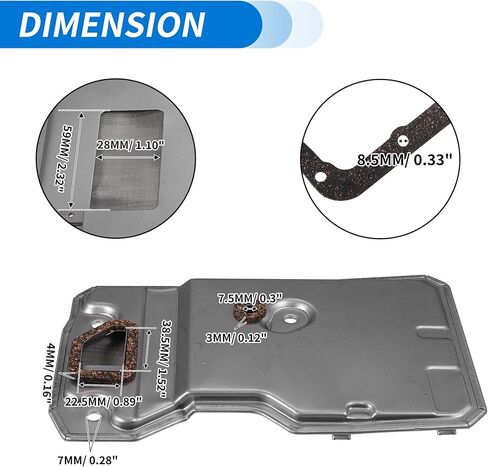 ACROPIX Automatic Transmission Filter Kit CVT Oil Cooler Filter Oil Pan Gasket Kit Fit for Toyota 4Runner 1990-2000 No.3533030011/3533030010 - Pack of 2 in Saudi Arabia