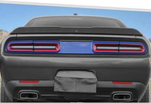 Jimen Fit for Dodge Challenger 2015-2023, 5PCS Rear Tail Light Cover Trim Frame (Carbon Fiber) in Saudi Arabia
