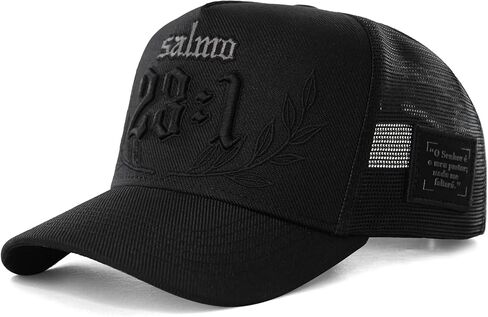 Sacudido's Cap | Psalm 23 - The Lord is My Shepherd | Black - Hat, Snapback, Adjustable, Unisex, Faith in Kuwait