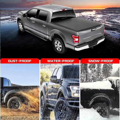 CCIYU Soft Roll-Up Truck Bed Tonneau Cover Fits for Ford Ranger 1983-2013 for Mazda B2300 1994-2010 for Mazda B2500 1998-2001 for Mazda B3000 1994-2008 for Mazda B4000 1994-2010 6 ft Bed in Saudi Arabia