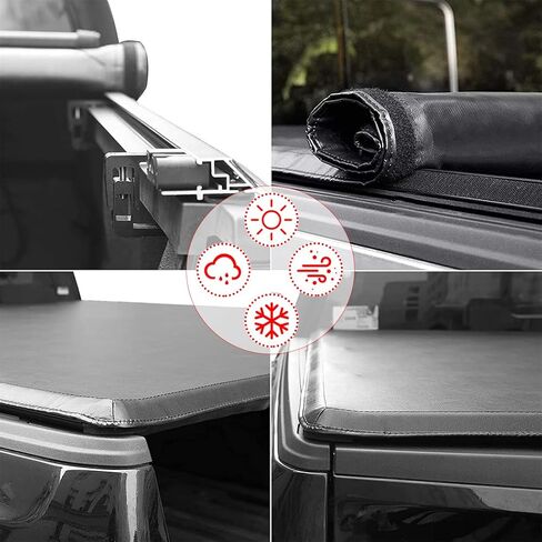 CCIYU Soft Roll-Up Truck Bed Tonneau Cover Fits for Ford Ranger 1983-2013 for Mazda B2300 1994-2010 for Mazda B2500 1998-2001 for Mazda B3000 1994-2008 for Mazda B4000 1994-2010 6 ft Bed in Saudi Arabia