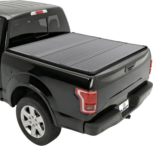 Albott 8 FT غطاء سرير شاحنة ناعم قابل للطي لـ 2015-2026 Ford F-150، غطاء Tonneau لـ F150، يناسب سرير Styleside/Fleetside، أسود in Kuwait