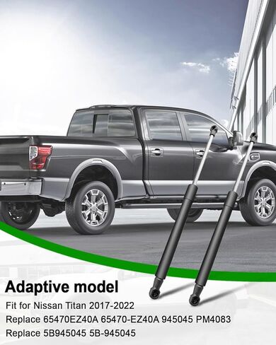 Hood Strut Lift Support Fit for Nissan Titan 2017 2018 2019 2020 2021 2022 Replace 65470EZ40A 65470-EZ40A 945045 PM4083 5B945045 5B-945045, 2PCS in Saudi Arabia