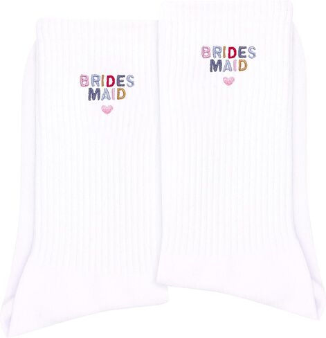 Embroidered Bride Socks for Women, Bride Gifts, Bride To Be Gift, Wedding Socks. in Saudi Arabia